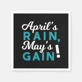 April Showers May Flowers Inspirerend Quote Servet