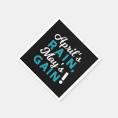 April Showers May Flowers Inspirerend Quote Servet (Hoek)