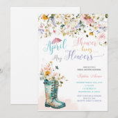 April Showers May Flowers Uitnodigingen (Voorkant / Achterkant)