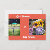 April Showers = May Flowers wenskaart Kaart (Voorkant)