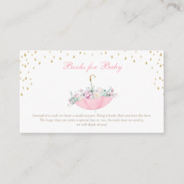 April Showers mei bloemen Paraplu boeken voor baby Informatiekaartje