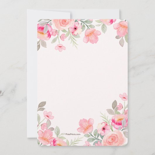 April Showers Paraplu Douche Kaart (Achterkant)