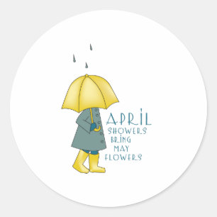 April Showers Ronde Sticker