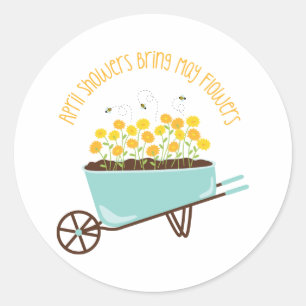 April Showers Ronde Sticker