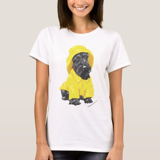 April Showers Schotse Terrier T-shirt (Voorkant)