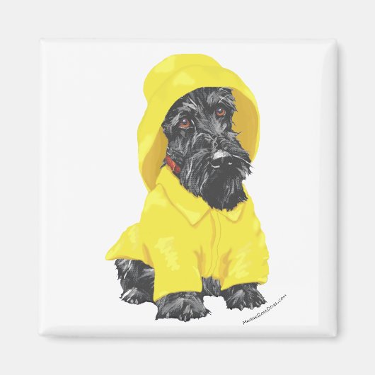 April Showers Scottish Terrier Magneet (Voorkant)