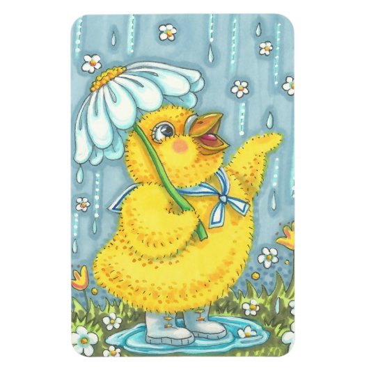 APRIL SHOWERS SPRING CHICK MAGNET Large Magneet (Verticaal)