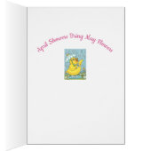 APRIL SHOWERS, SPRING CHICK NOTE WENSKAART V (Binnen (Rechts))