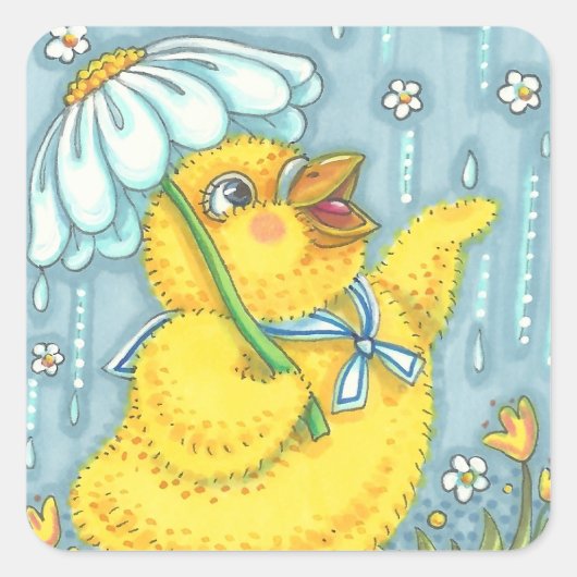 APRIL SHOWERS SPRING CHICK STICKERS Sheet (Voorkant)