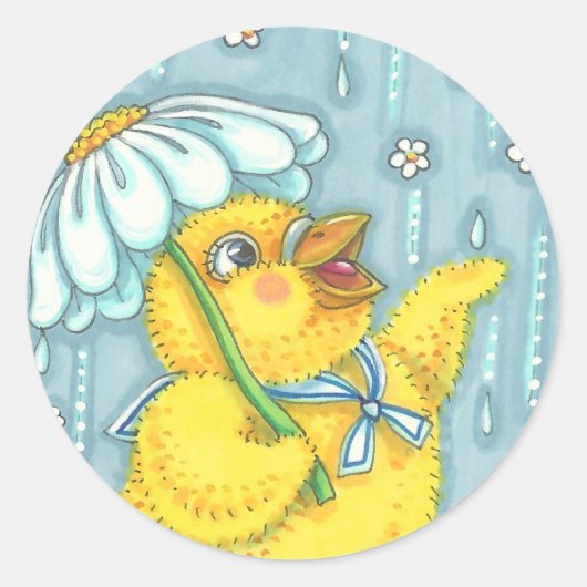 APRIL SHOWERS SPRING CHICK STICKERS Sheet (Voorkant)