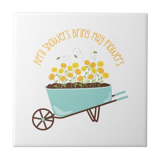 April Showers Tegeltje (Voorkant)