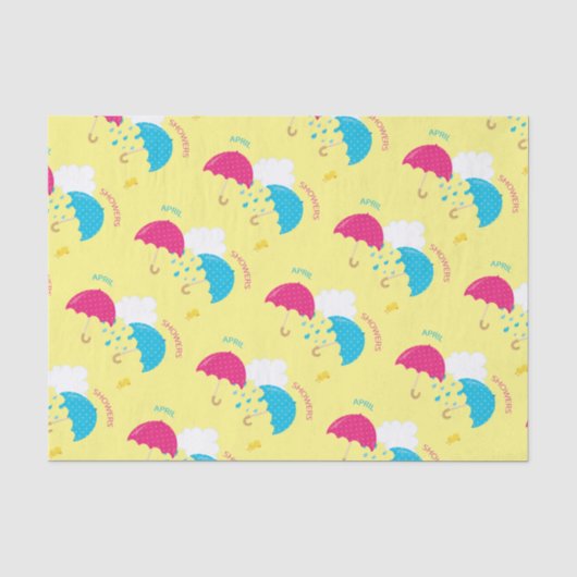 April Showers Twin Umbrellas Tissuepapier (Voorkant)