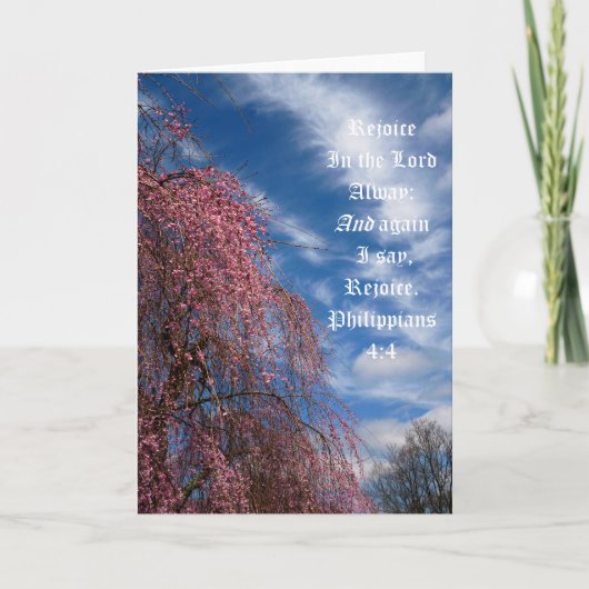 April Sky met Filippijnen 4:4 Bedankkaart (Voorkant)