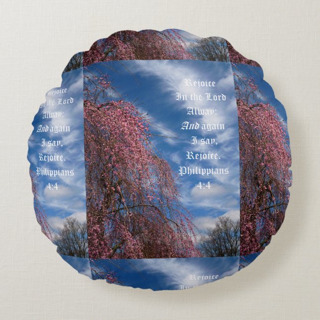 April Sky met Filippijnen 4:4 Rond Kussen (Voorkant)