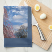April Sky met Filippijnen 4:4 Theedoek (Quarter Fold)