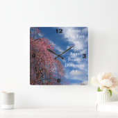 April Sky met Leviticus 11:44 Vierkante Klok (Huis)