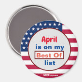 April staat op mijn beste lijst Magnet (Voorkant / Achterkant)