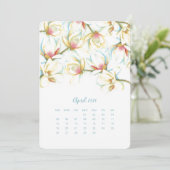 April Stand-alone Calendar Magnolia Menu (Staand voorkant)