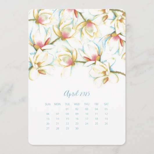 April Stand-alone Calendar Magnolia Menu (Voorkant)