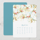 April Stand-alone Calendar Magnolia Menu (Voorkant / Achterkant)