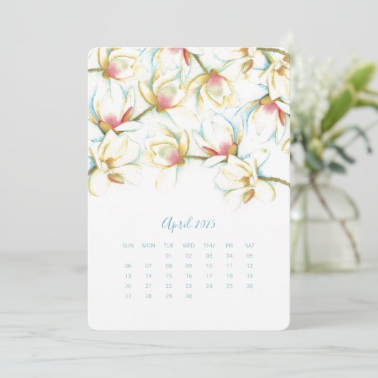 April Stand-alone Calendar Magnolia Menu (Staand voorkant)