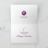 April Stunning Pink Sweet Peas Verjaardag Kaart (Binnen)