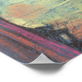 April Sunset, Sky City Landscape Pastel Painting P Poster (Hoek)