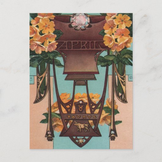 April - Taurus Briefkaart (Voorkant)