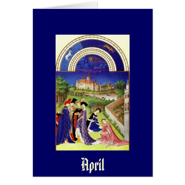 April - the Tres Riches Heures du Duc de Berry (Voorkant)