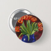 "April Tulips" Ronde Button 5,7 Cm (Voorkant /achterkant)