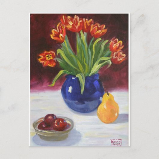 April Tulpen Briefkaart (Voorkant)