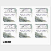 April Verborgen juwelenkaartenlabel Vierkante Sticker (Vel)