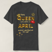 April Verjaardag 4 T-shirt (Design voorkant)