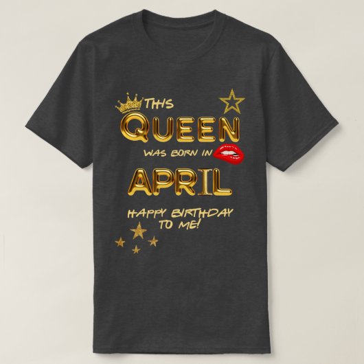 April Verjaardag 4 T-shirt (Design voorkant)