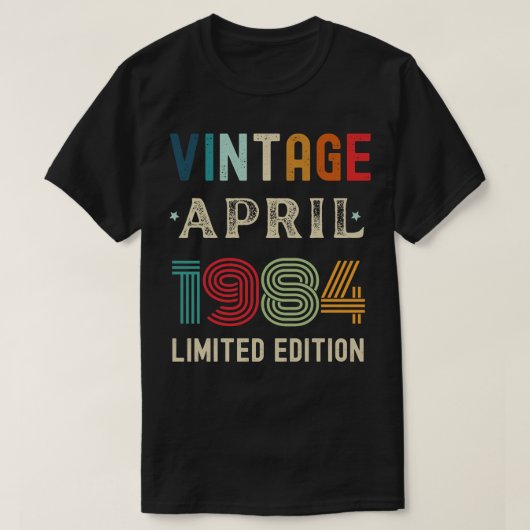 April Verjaardag 7 T-shirt (Design voorkant)