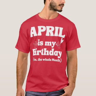 April Verjaardag 9 T-shirt