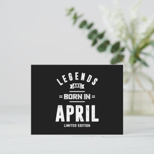 April verjaardag cadeaubonnen worden in april gebo briefkaart (Staand voorkant)