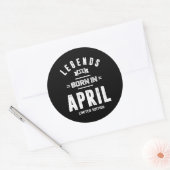April verjaardag cadeaubonnen worden in april gebo ronde sticker (Envelop)