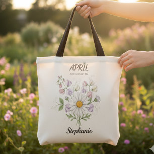 April Verjaardag Geboortemaand Cadeau Natuurliefhe Tote Bag