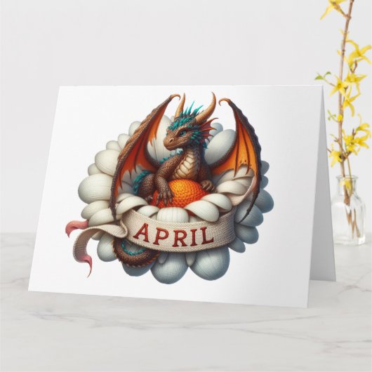 April Verjaardag Kaart (Gele Bloem)