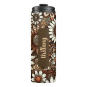 April Verjaardag Maand Bloem Daisy 16 oz Thermosbeker (Voorkant)