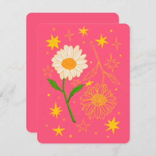 April Verjaardag Maand Kaart (Daisy) (Voorkant / Achterkant)