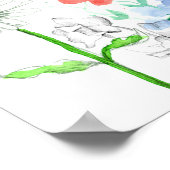 April Verjaardag Zoete Erwten Daisy Geboorte Maand Poster (Hoek)