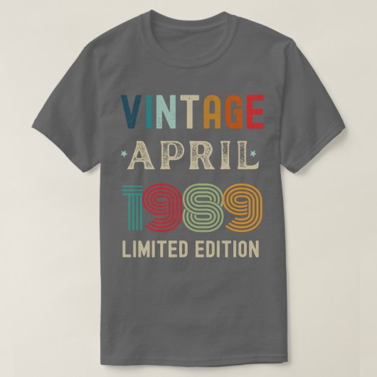 April Verjaardagscadeau 19 T-shirt (Design voorkant)