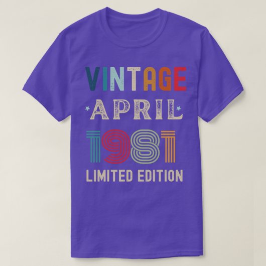 April Verjaardagscadeau 24 T-shirt (Design voorkant)