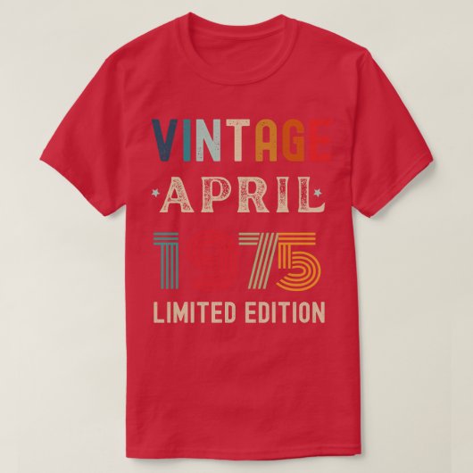 April Verjaardagscadeau 29 T-shirt (Design voorkant)