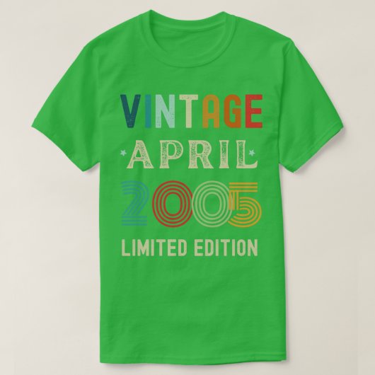 April Verjaardagscadeau 38 T-shirt (Design voorkant)