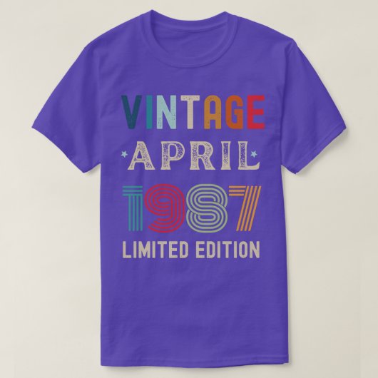 April Verjaardagscadeau 7 T-shirt (Design voorkant)