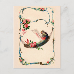  April Vis in een hangmat, April Fools Day Briefkaart