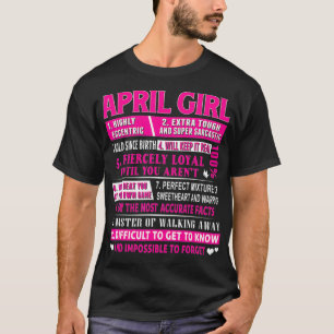 Aprilmeisje Grappige verjaardag in april T-shirt